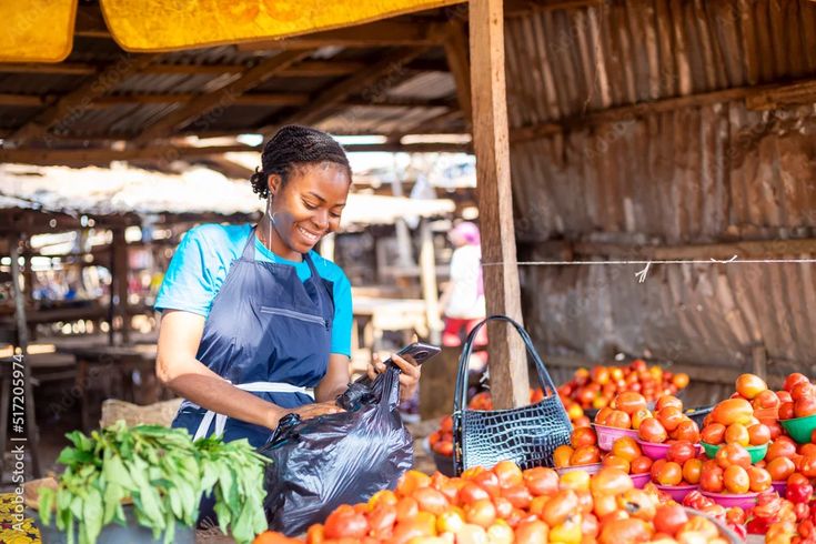 Field researcher using a tablet with digital data overlays in an African setting.