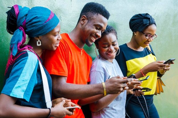 Diverse African consumers participating in a panel survey using mobile phones